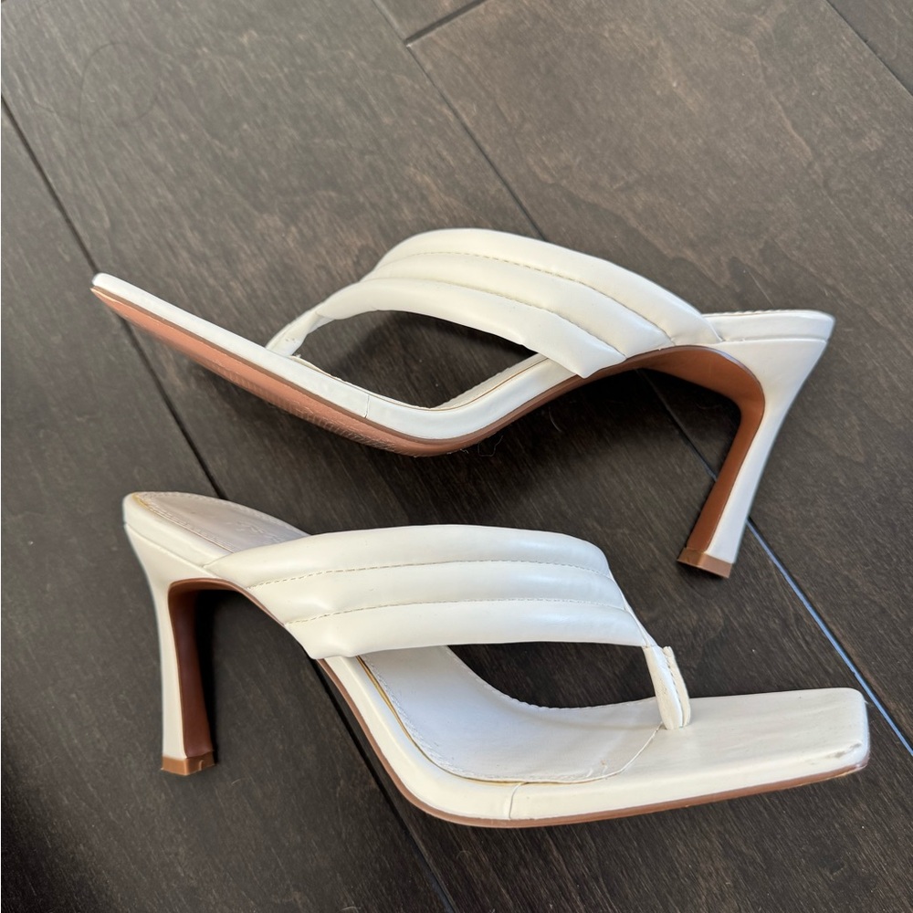 ASOS Design White Flip Flop Heel